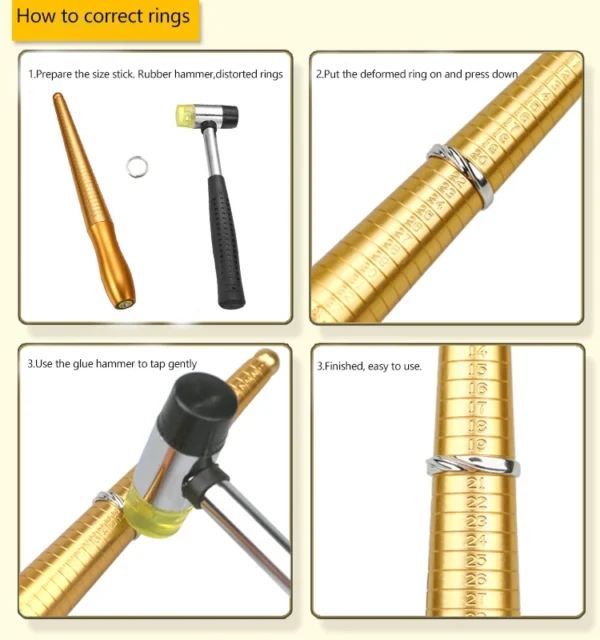 Jewelry Soldering Kit: Ring Mandrel Hammer & Sizer - Image 2