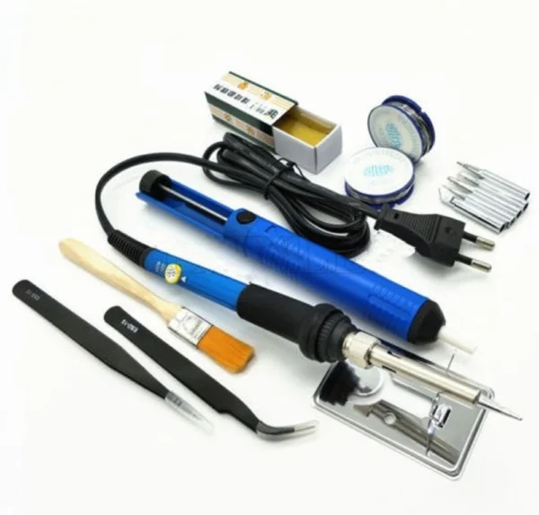 Jewelry Soldering Kit 220V EU Plug Adjustable Temperature Tool Set with Accessories