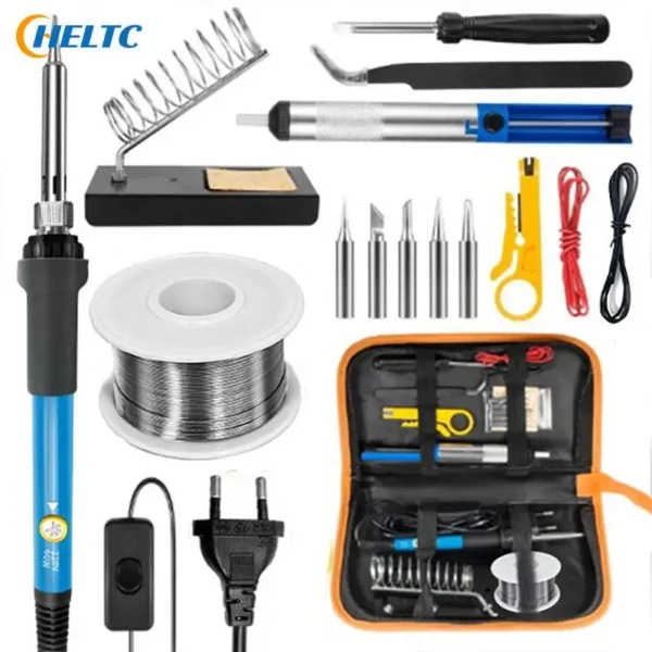 Jewelry Soldering Kit 220V 60W Adjustable Temperature 15-in-1 Tool Set