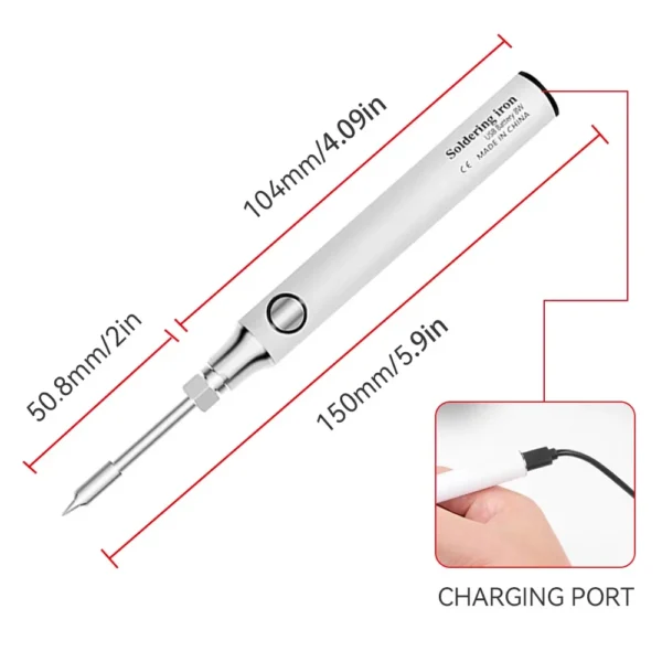 Jewelry Soldering Kit Cordless Electric Iron 5V, 8W Fast Charging - Image 4