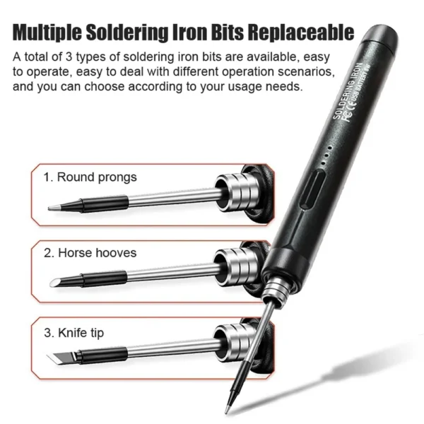 Jewelry Soldering Kit: USB Rechargeable Iron, 800mAh, Adjustable 300-450℃ - Image 4
