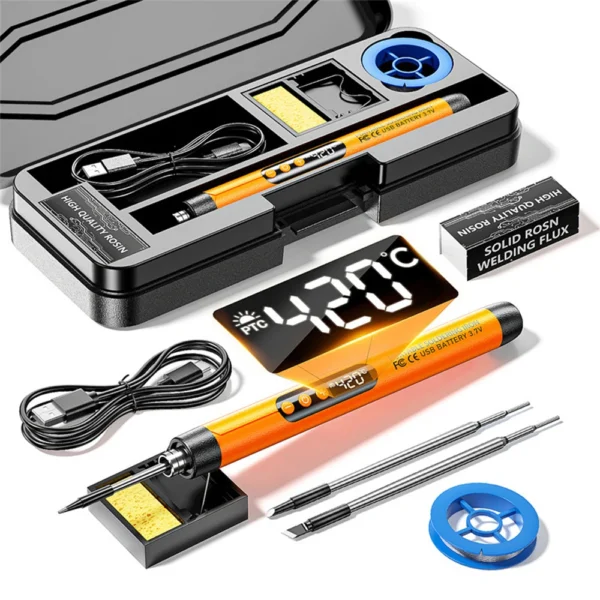 Jewelry Soldering Kit, Cordless USB Iron, 300-450℃, Type-C, 1000mAh