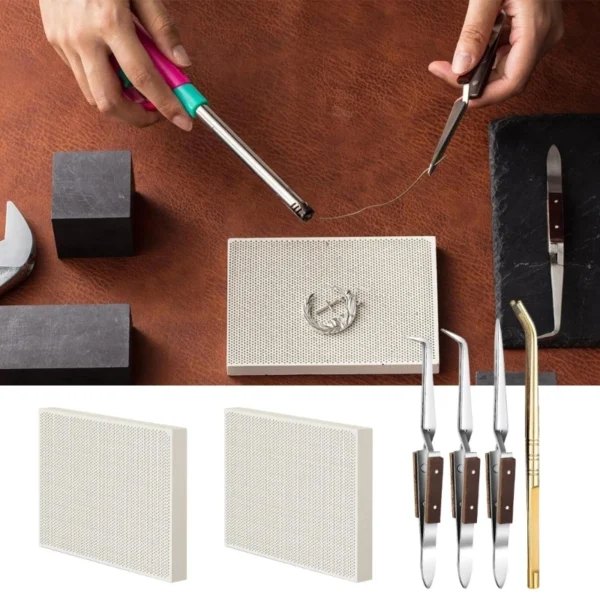 Jewelry Soldering Kit - Portable Set with Tweezers, Boards, and Iron for Precision