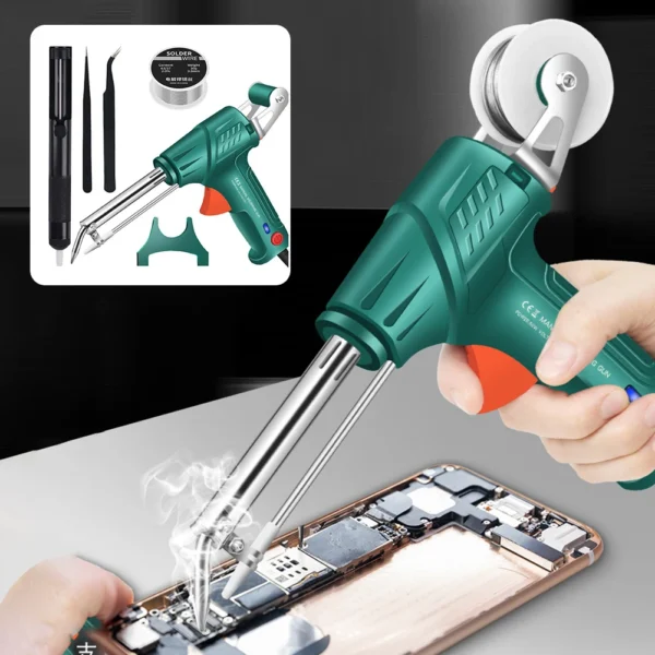 Jewelry Soldering Kit Electric Hand-Held Iron Gun with Auto Tin Feed for Repai